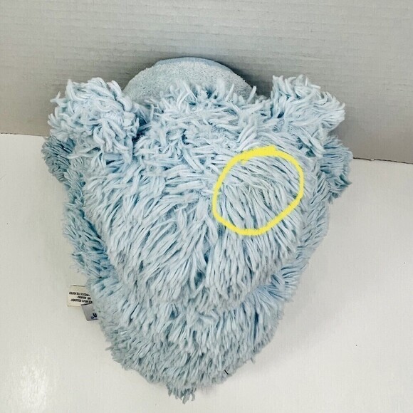 Aurora Baby Light Blue Polar Bear Plush Shaggy Floppy Ribbed Feet Stuffed Animal - Picture 12 of 16